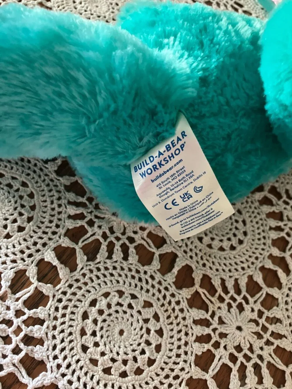 Build-A-Bear BAB 16” Plush Beach Bunny Teal Rabbit w/ Long Floppy Ears